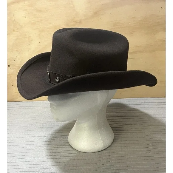 Cody James WOOL FELT Dark Brown Western Cowboy Hat Size XL Unisex Adult - Picture 5 of 14